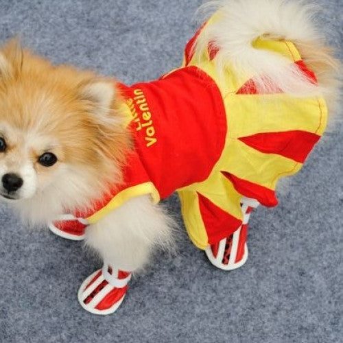 Skirt Stripe Candy Color Pet  Dress Clothes